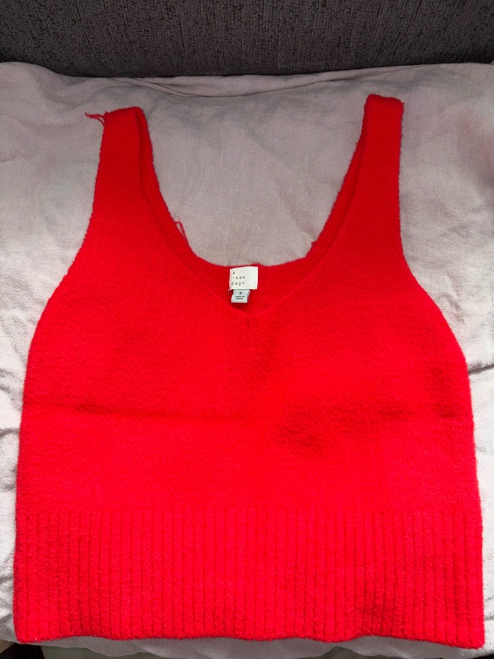 Soft Red Sweater Tank